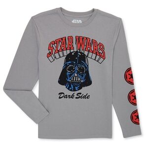 NEW Star Wars Darth Vader Dark Side Long Sleeve Graphic T-Shirt Large 10-12